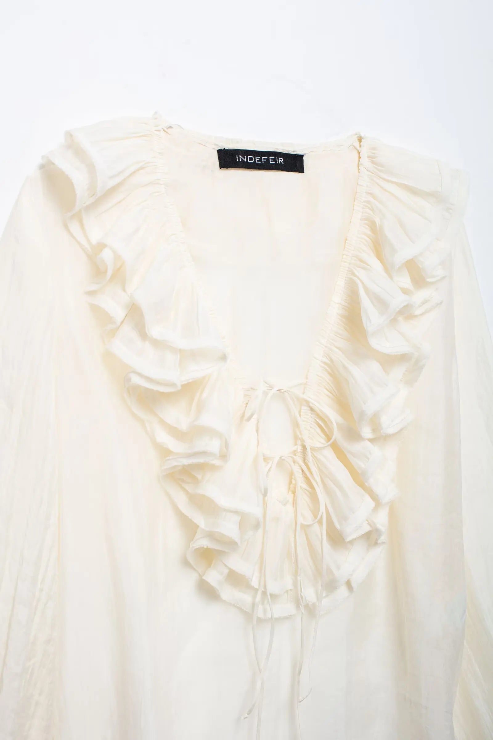 Elegant Women’s Tierred Ruffles Blouses V-Neck Long Sleeve Loose Shirt