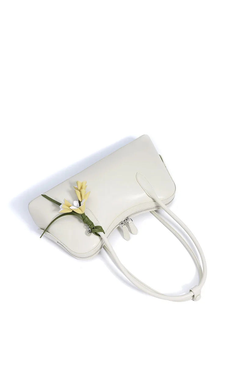 Cowhide Underarm Bag Genuine Leather