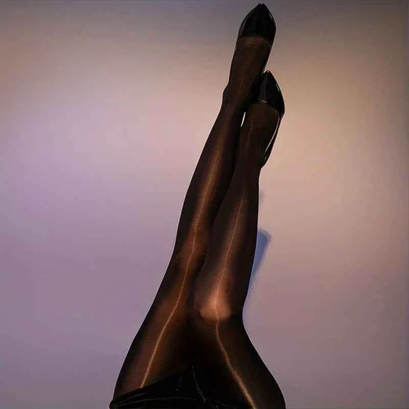 Lady Satin Shiny Ultra-thin Long Socks Pantyhose