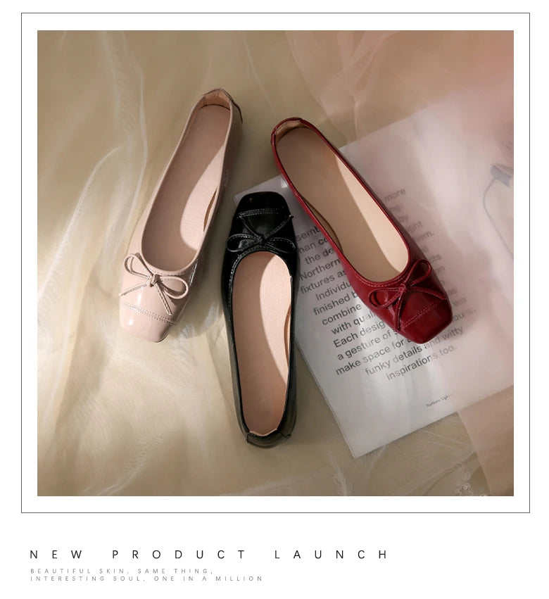 Flat Shoes Women Ballerinas Round Toe