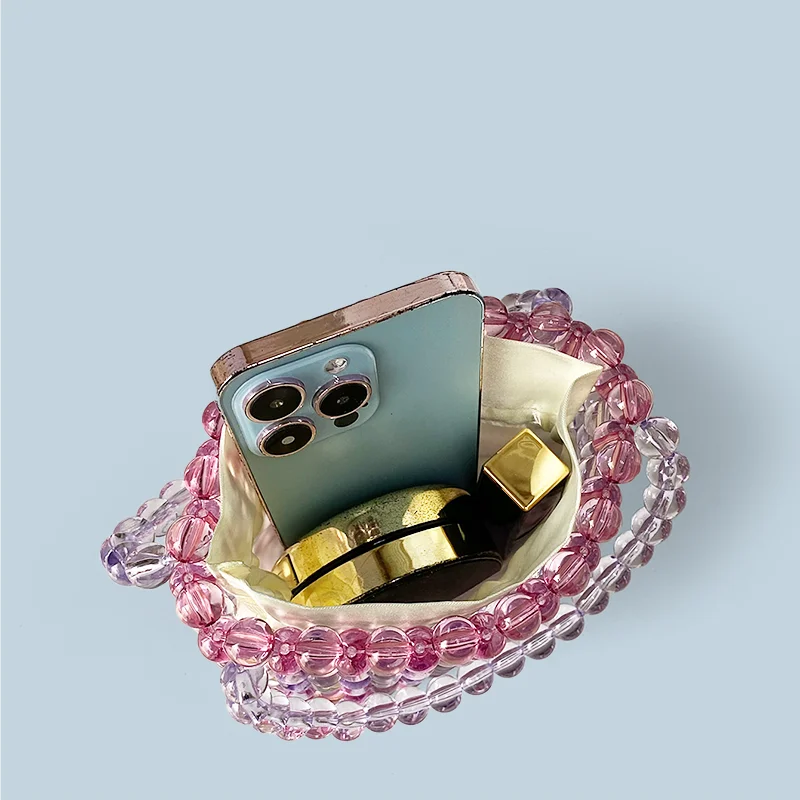 Handmade Beaded Woven Bucket Bag