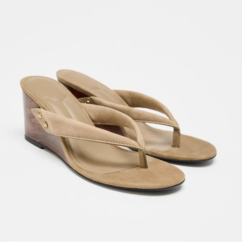 Wedges Heel Flip Flop Clip Toe Women Gladiator Slippers