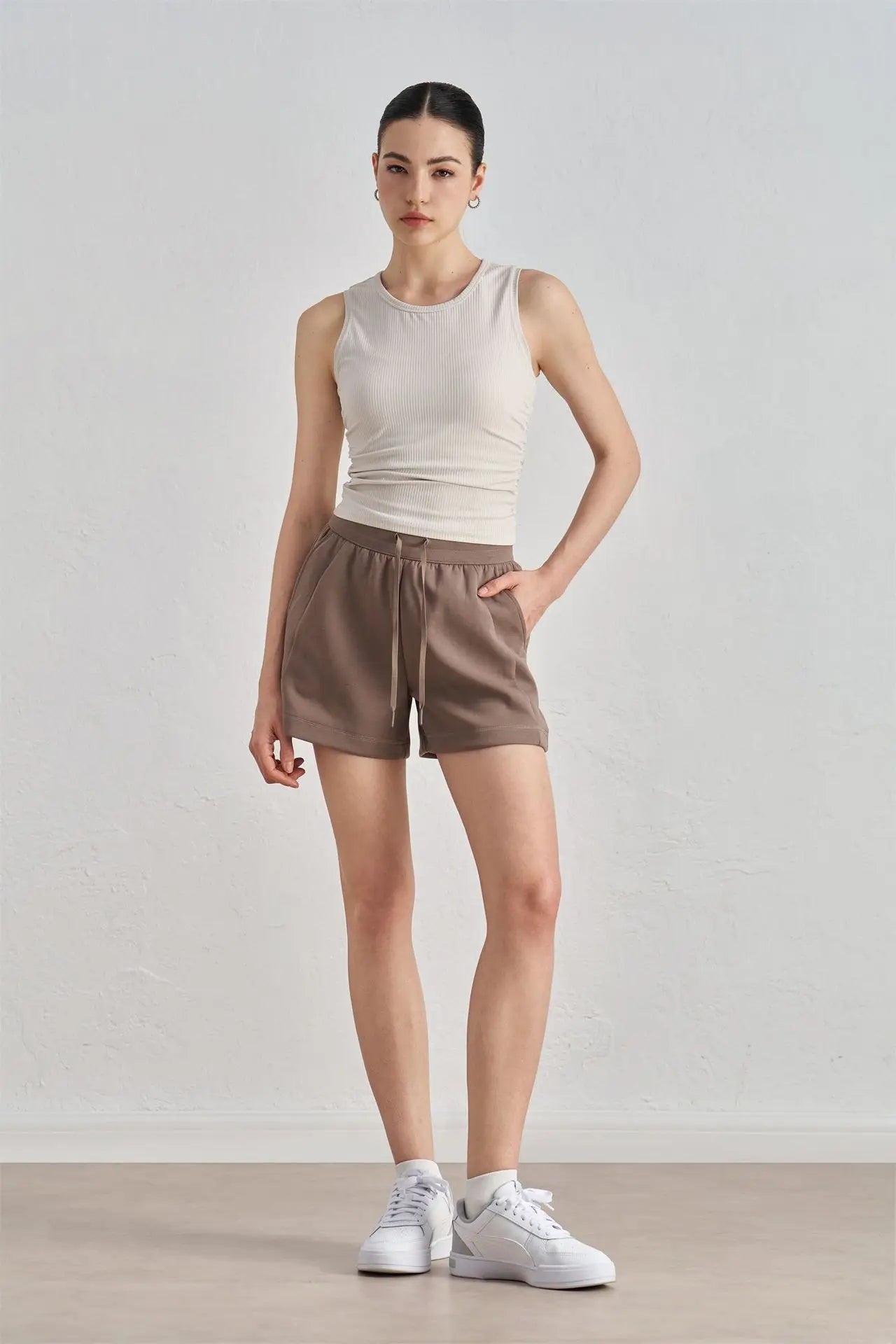 Women High Waist Shorts Outdoor Sport Running