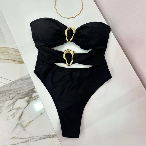 Bandeau Bikini Women Swimsuit Female Swimwear Bikini Set - Norellé
