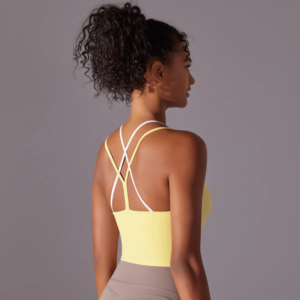 Women Solid Color Fitness Yoga Bra