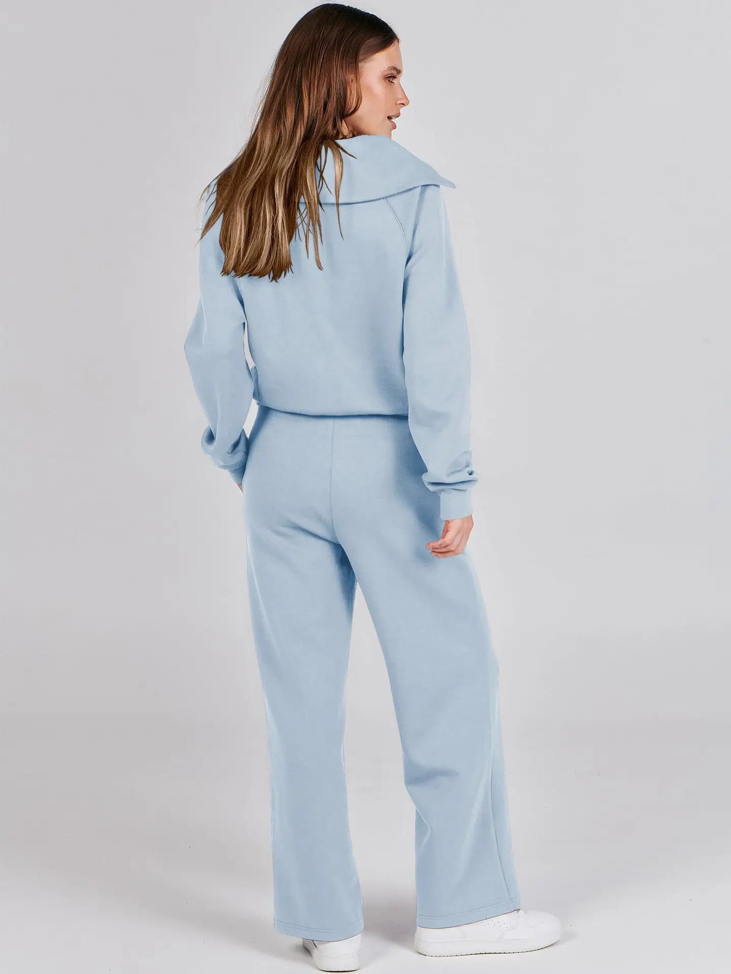Casual 2-Piece Set Long Sleeve Sweatshirt Bell Bottoms Sports Suit