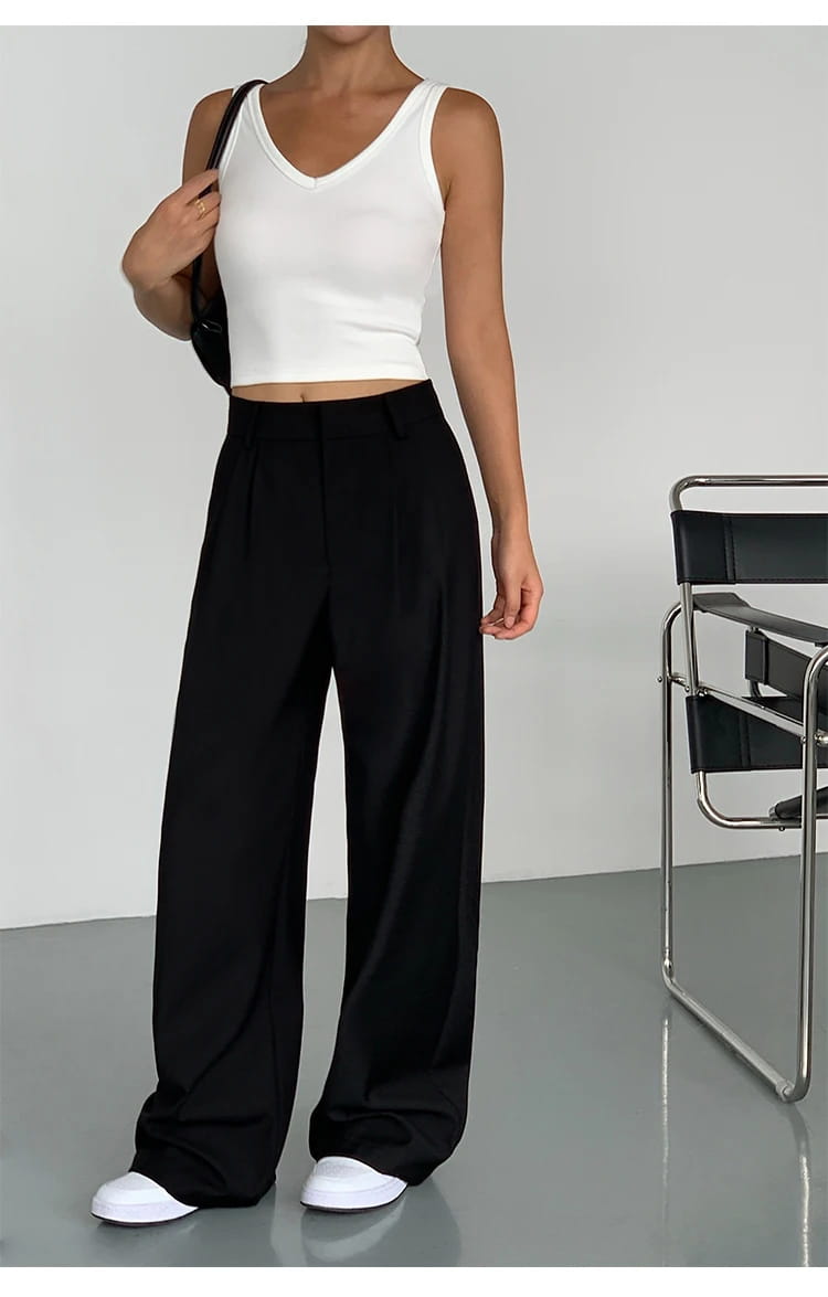 High-waisted Wide-leg Suit Pants Women’s