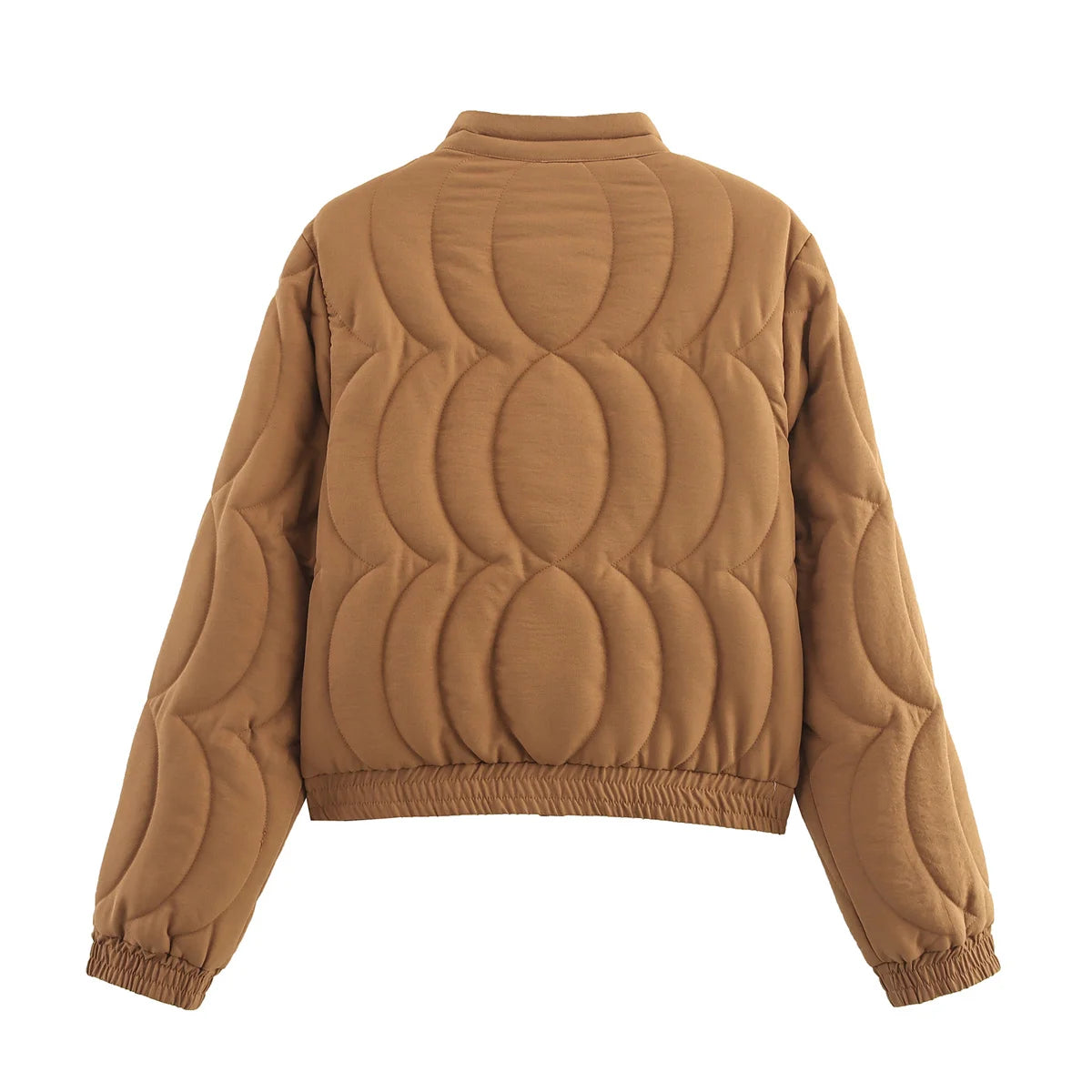 Women Floral Embroidery Quilted Jacket Coat