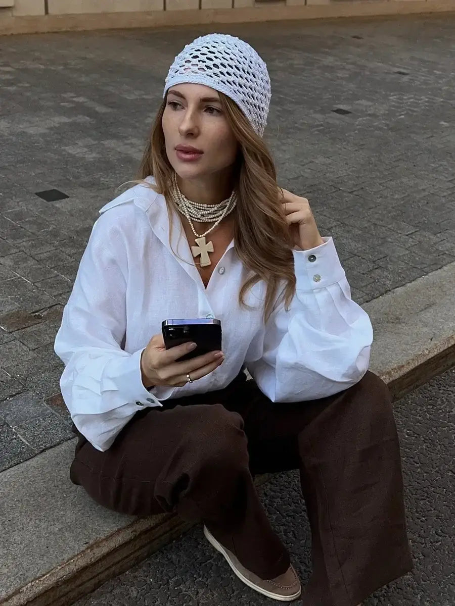 100% Cotton Versatile Lazy Casual Shirt Women’s