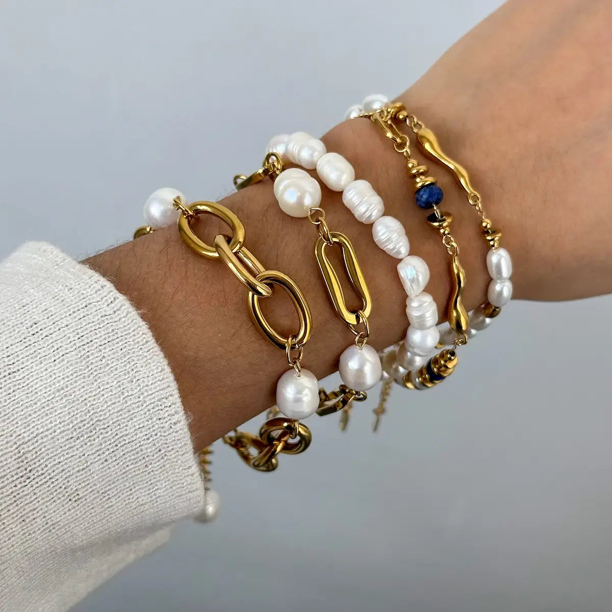 Coin Pearl Bracelet Baroque
