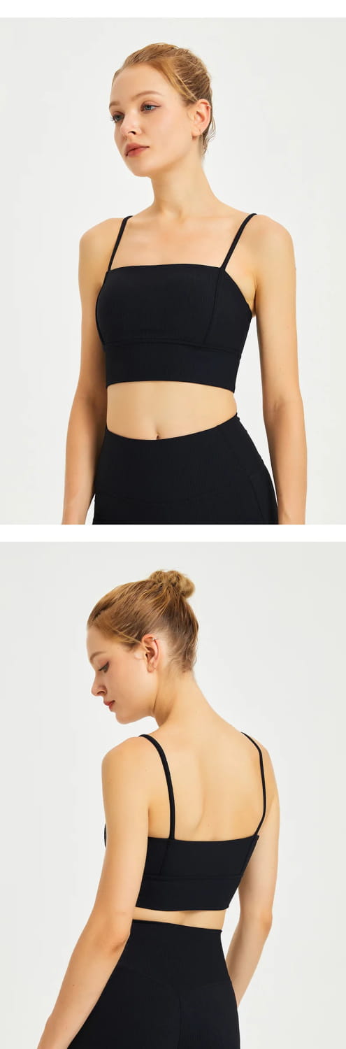 Women Thin Shoulder Straps With Shock-proof Chest Pad Tank Top