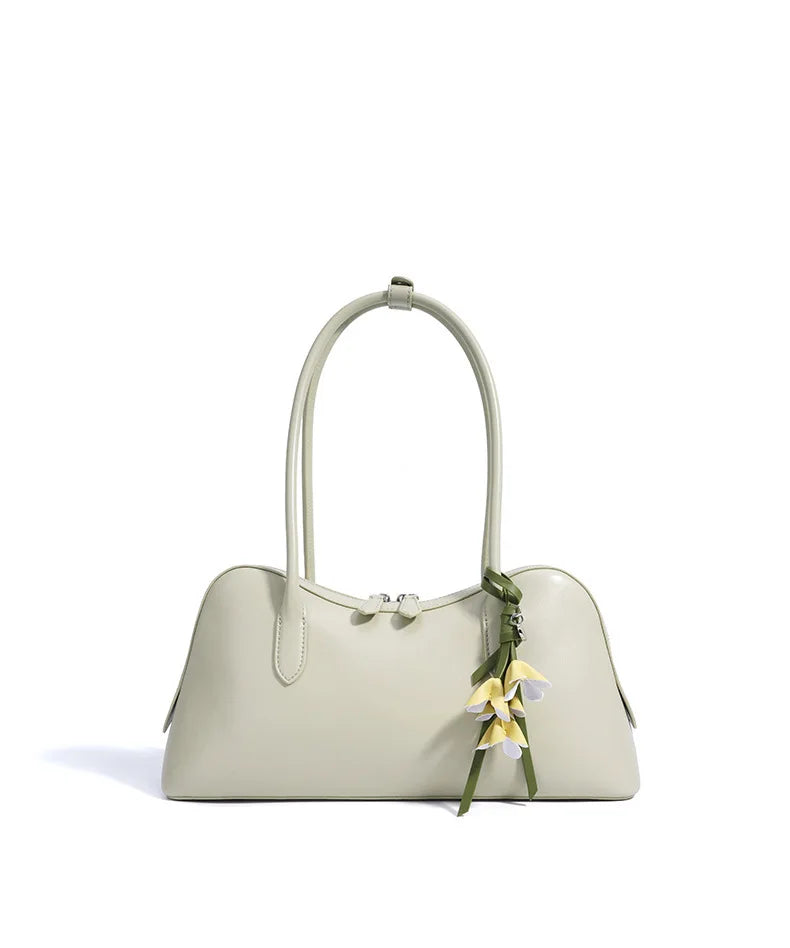 Cowhide Underarm Bag Genuine Leather