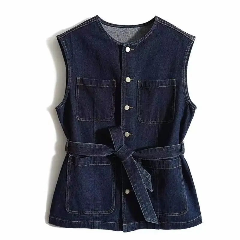 Sleeveless Large Pocket Vest Jacket