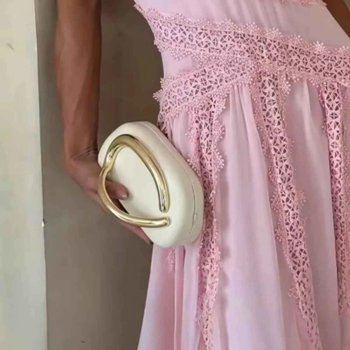 White/Blue Women Bag