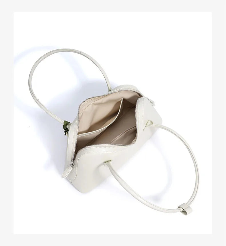 Cowhide Underarm Bag Genuine Leather