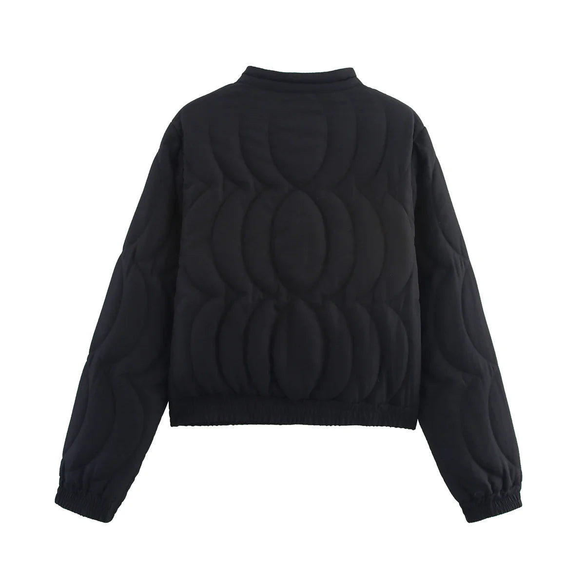 Women Floral Embroidery Quilted Jacket Coat