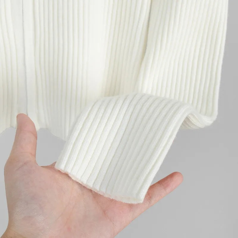 Solid Double Zip Knit Cardigan Women