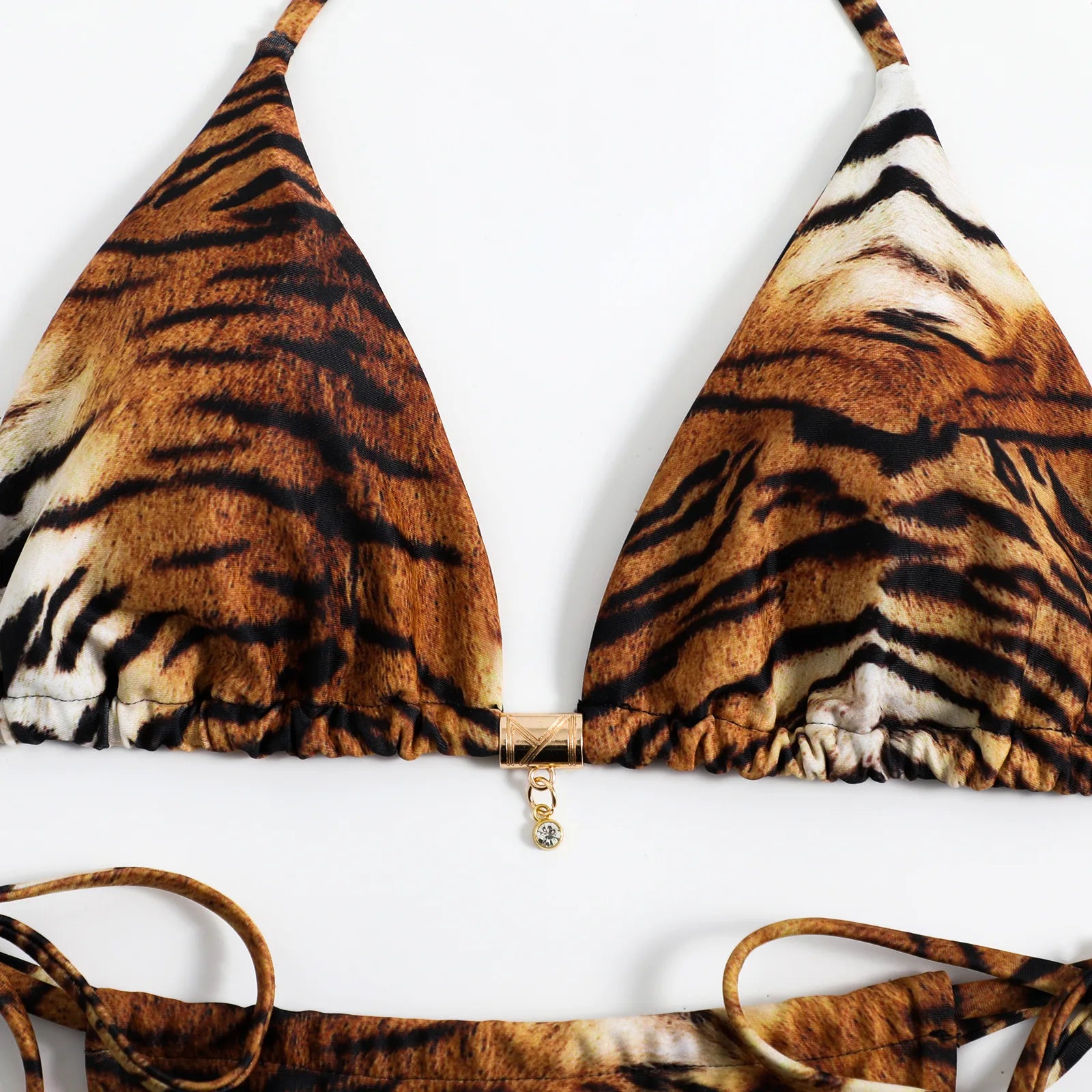Tiger Stripes String Bikinis Swimsuits Women's - Norellé