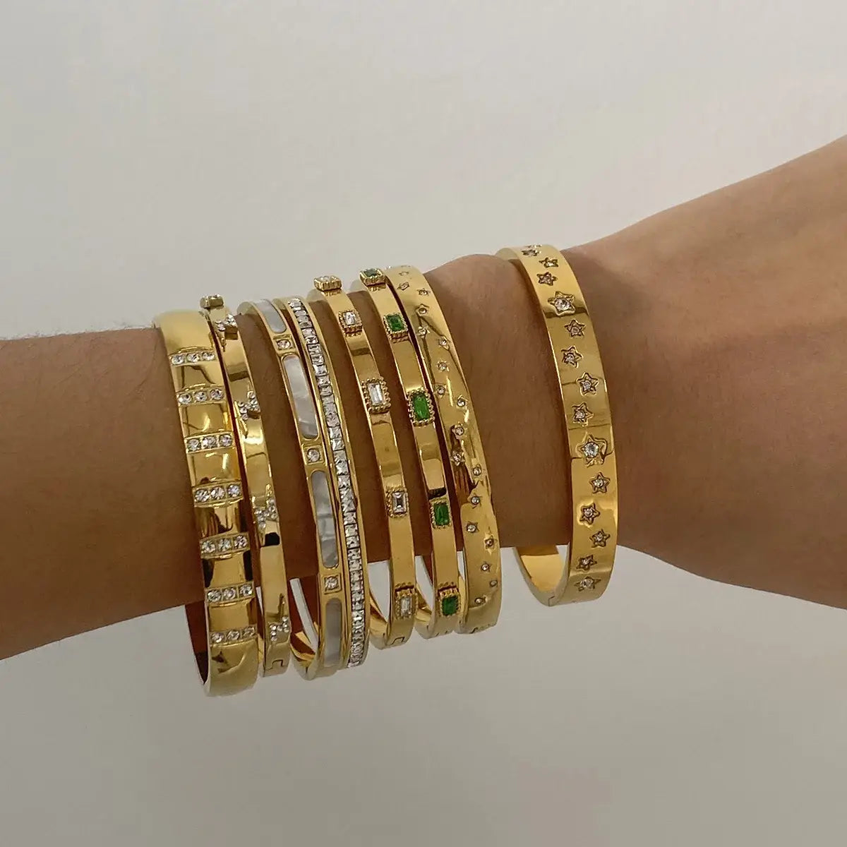 Minimalist Zircon Bracelet Star Buckle Stackable