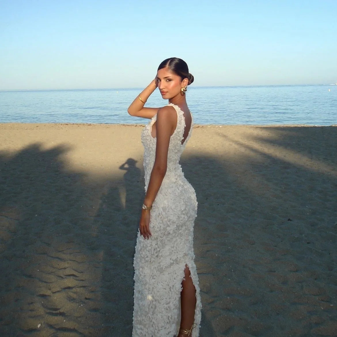 Elegant Flower Applique Dresses