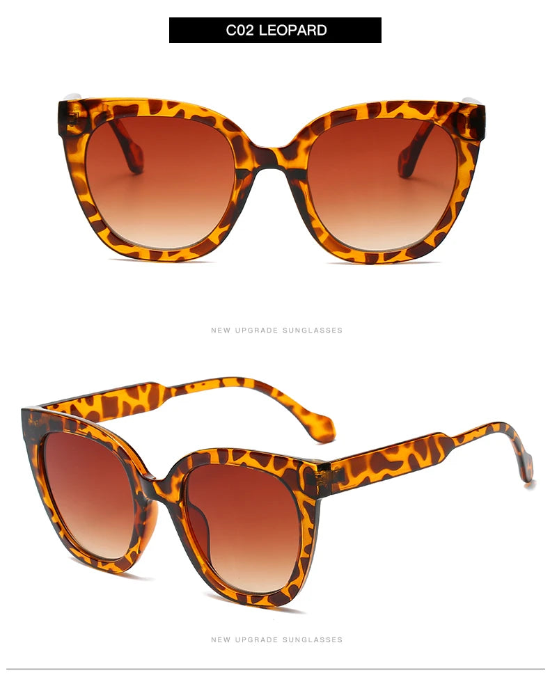 1/3pcs Trendy Leopard Round Sunglasses Woman