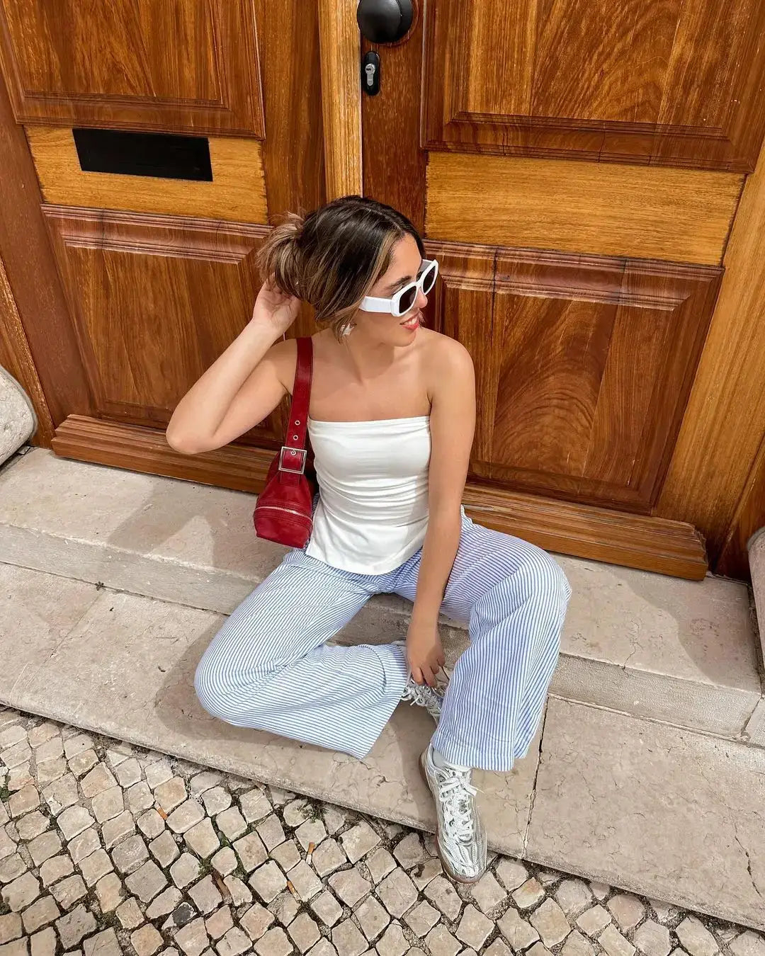 Chic Striped Loose Pants Women’s