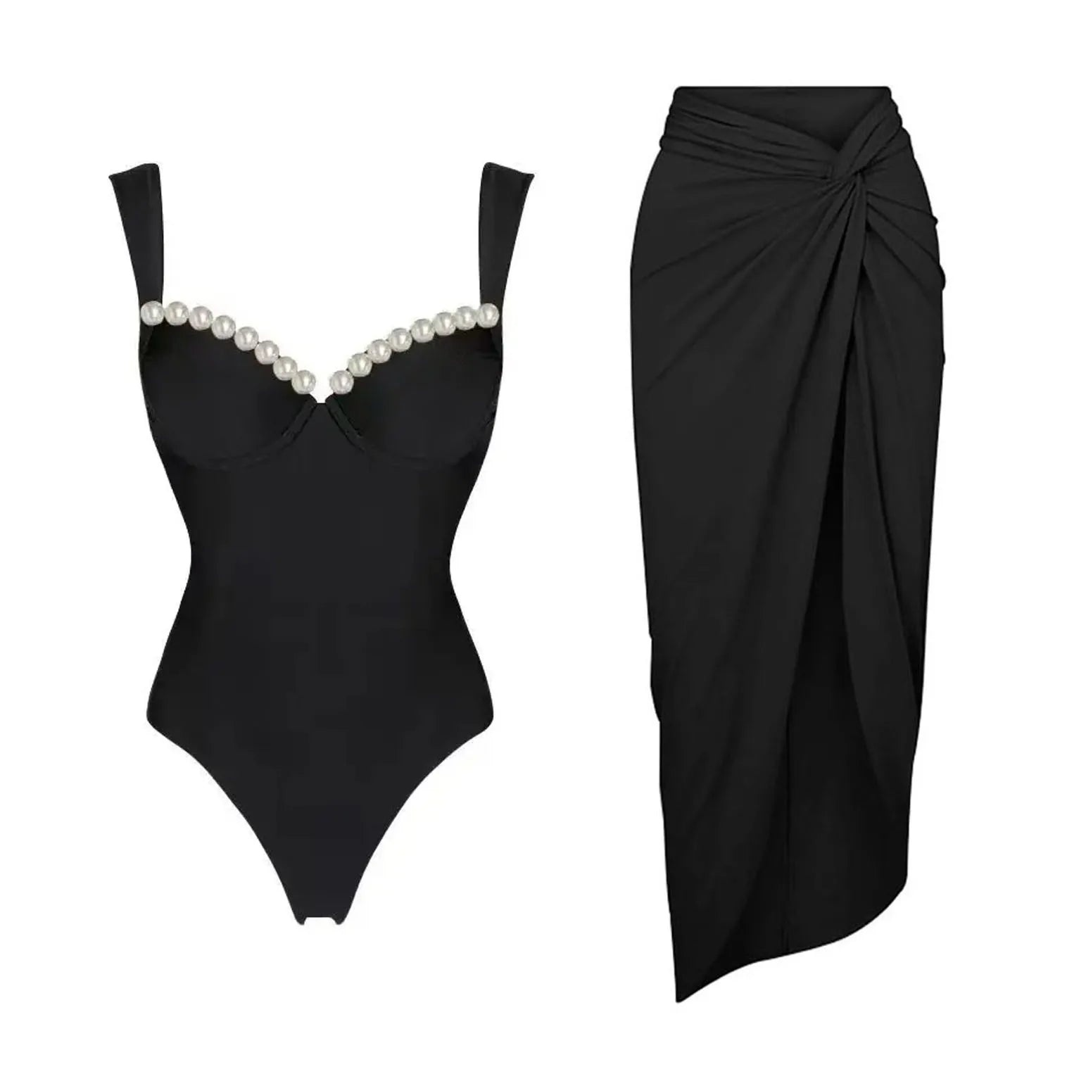 Ruffle Bikini Set Printed Women Swimwear Skirt - Norellé