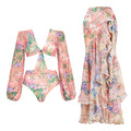 Women's V-Neck Floral Swimsuit - Norellé