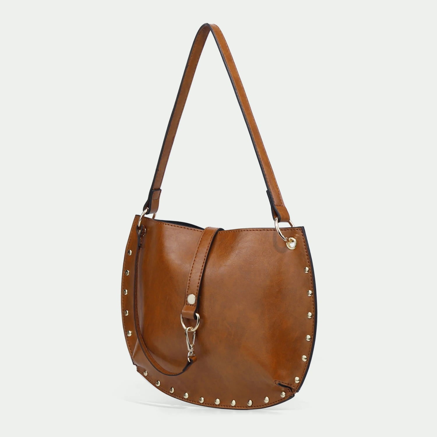 Women’s Studded Crescent Saddle Bag