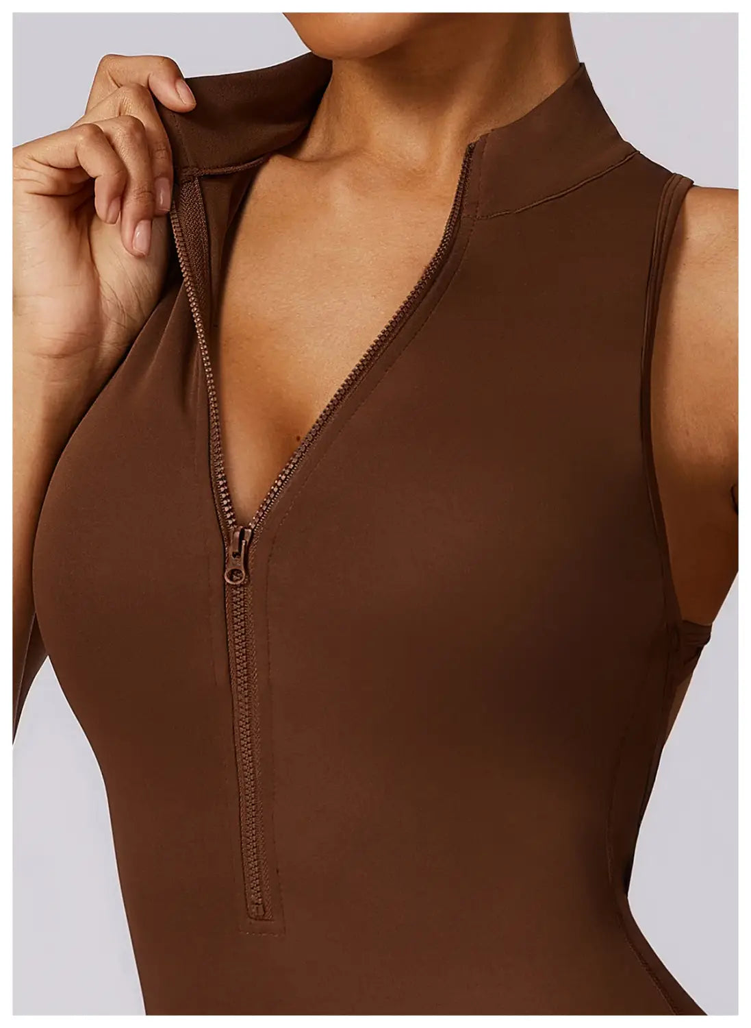 Zipper Women Sports Jumpsuit One-piece Suit