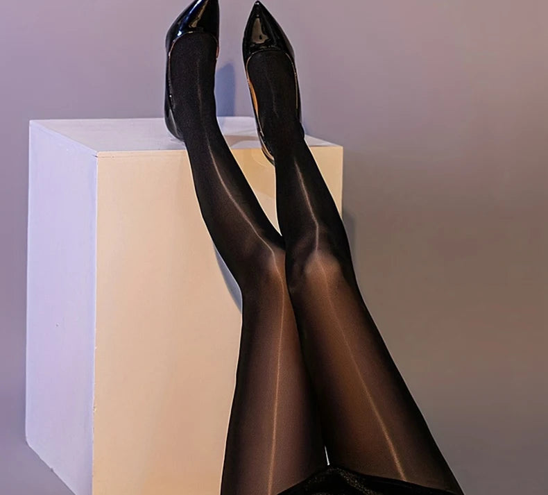 Lady Satin Shiny Ultra-thin Long Socks Pantyhose