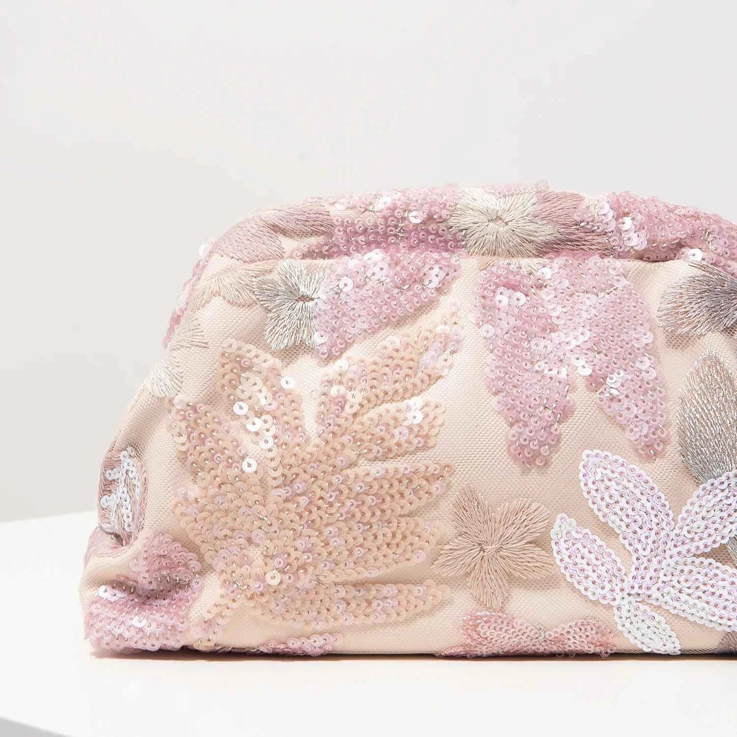 Floral Bag Sequin Clutch Bag For Women