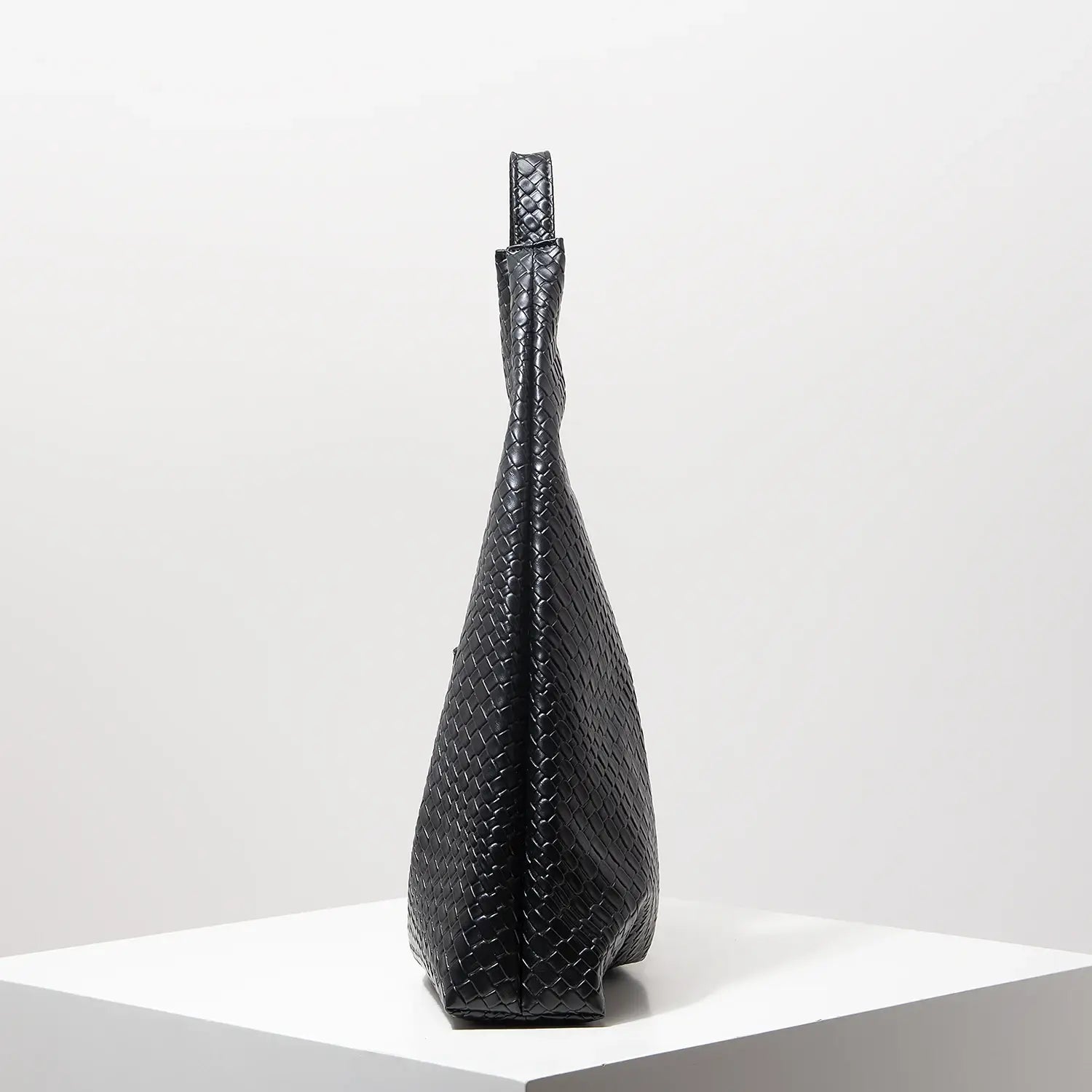 Retro Artificial Leather Woven Pattern Shoulder Bag