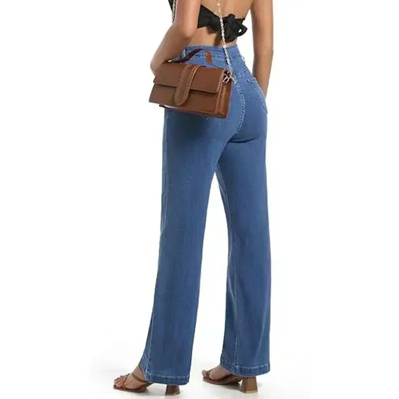 Female Straight Leg Jeans Women Low Rise