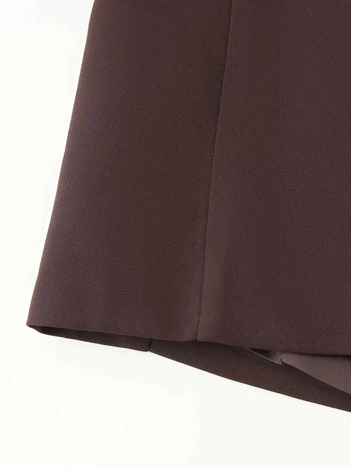 Women Fashion Solid Blazer Lapel Slim Double Breasted Long Suit Coat