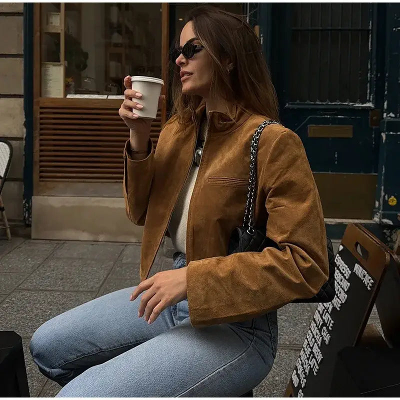 Women’s Short Suede Jacket