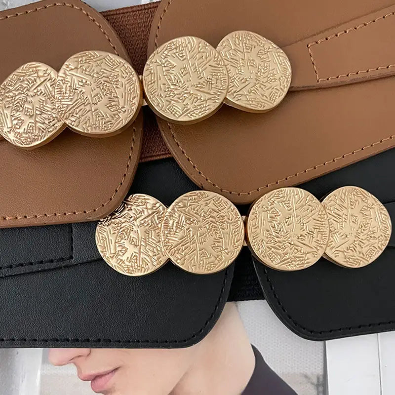 Elastic Wide Waist Closure Women Belt