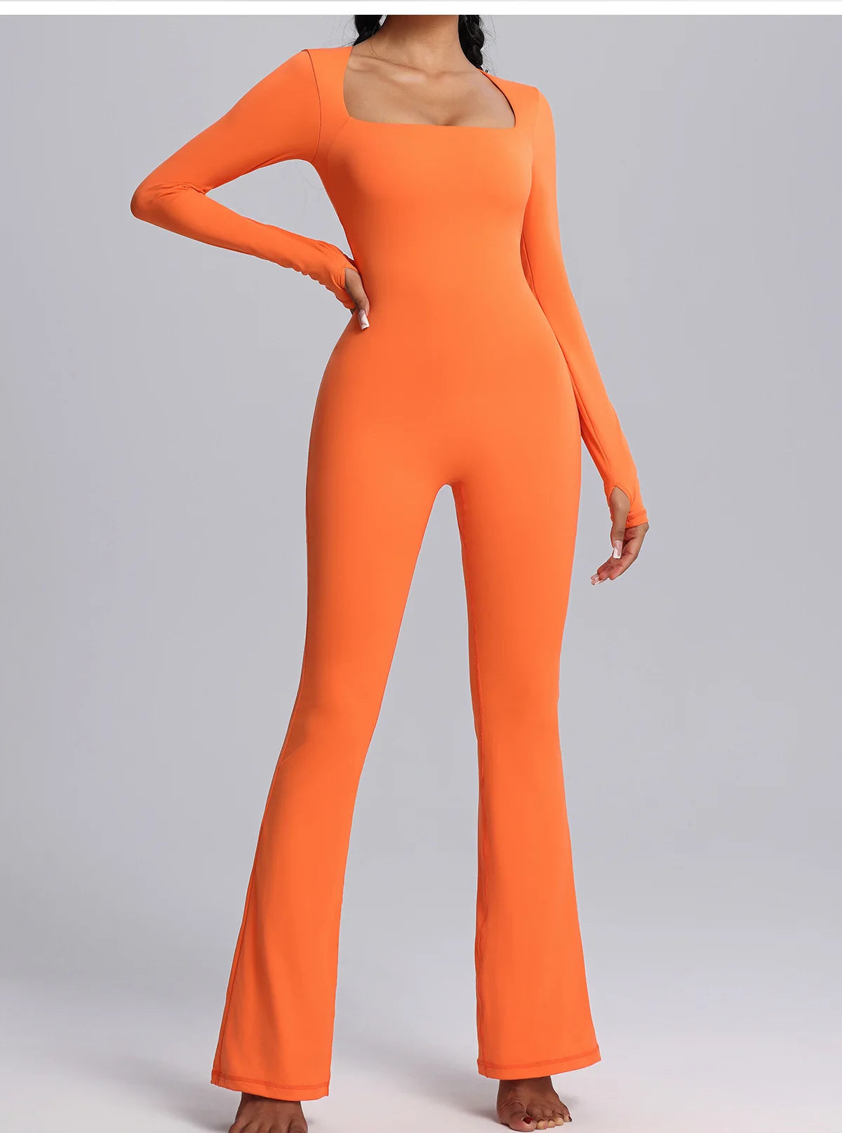 Seamless Jumpsuits Sports Fitness High Elastic Breathable Long-sleeved Suit