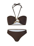 3 Pieces Bikini Set Bandeau Bikinis Women Swimsuit Maxi Dress - Norellé