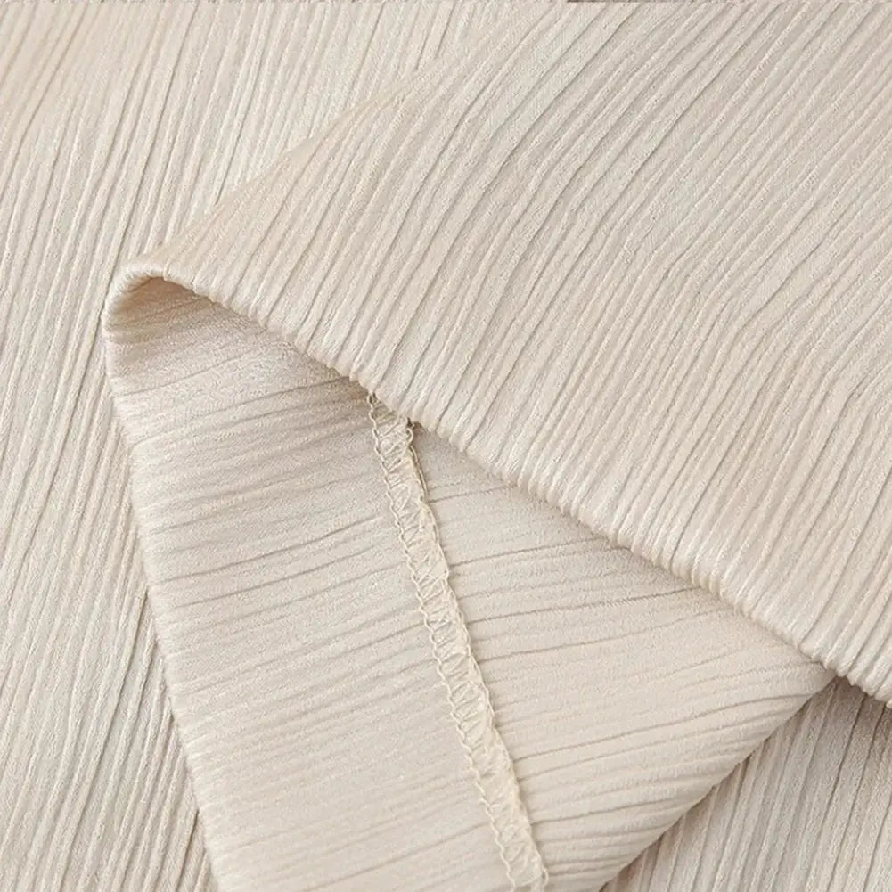 Women Autumn Wrinkle Double Breasted Blazer And Pants Suit