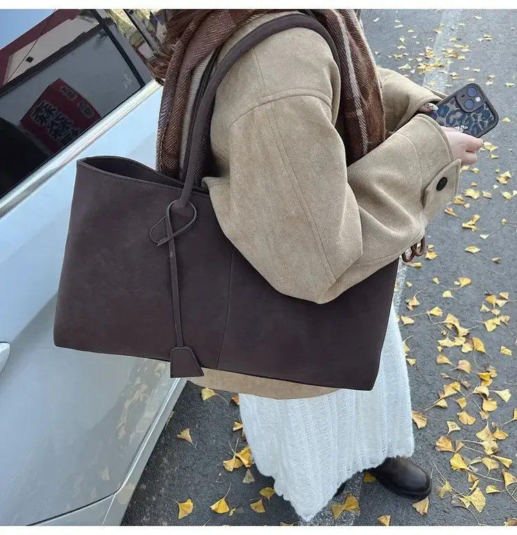 Faux Suede High Quality Handbag