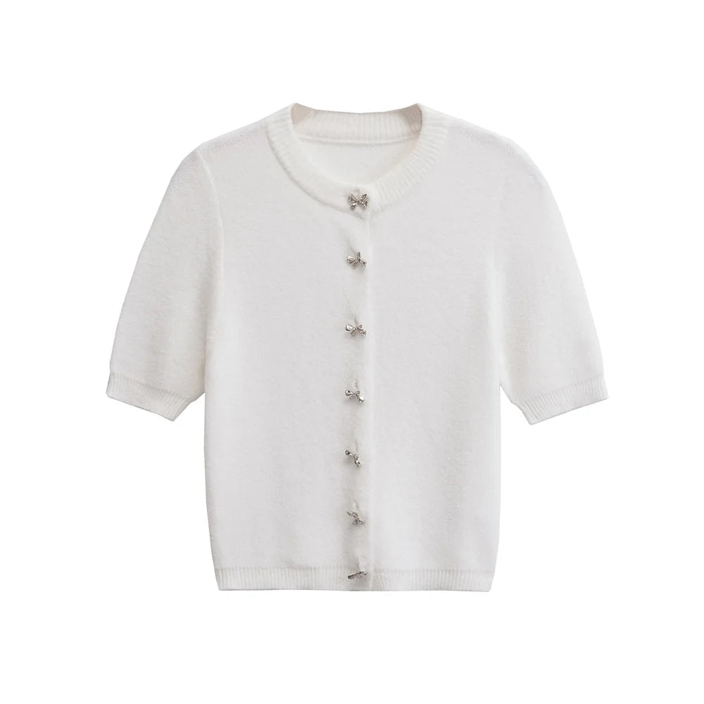 Women’s Knitted Cardigan Sweater with Buttons