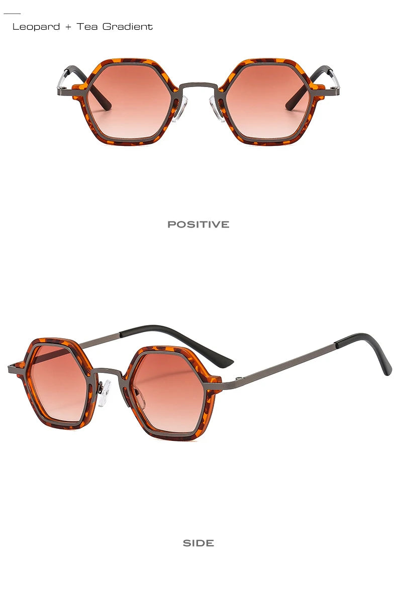 Retro Polygon Square Sunglasses Women
