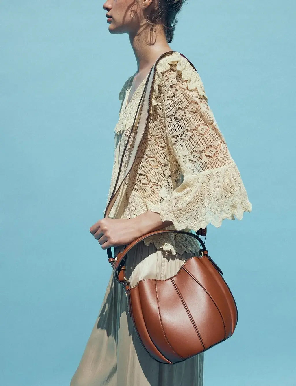 Bucket Bag Shoulder Handbags Wallet with Removable Pocket