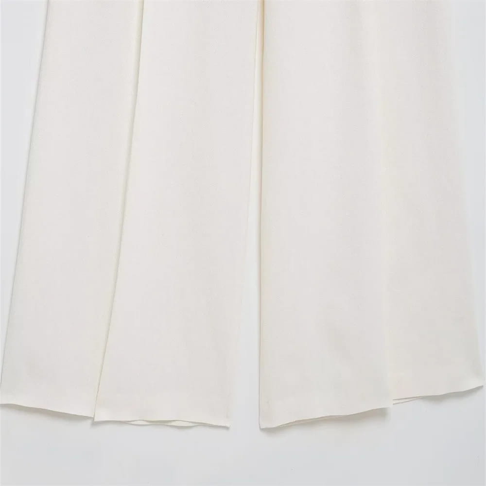 Women’s Casual Retro Linen Blend Suit Jacket&Pants Set