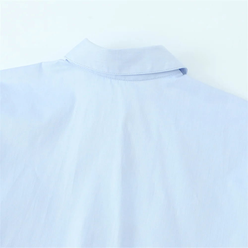 Women’s Casual Waist Button Up Long Sleeved Shirt