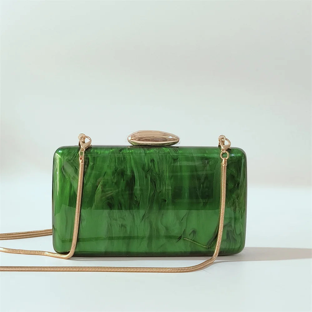 Marble Nude Handmade Textured Acrylic Evening Bag