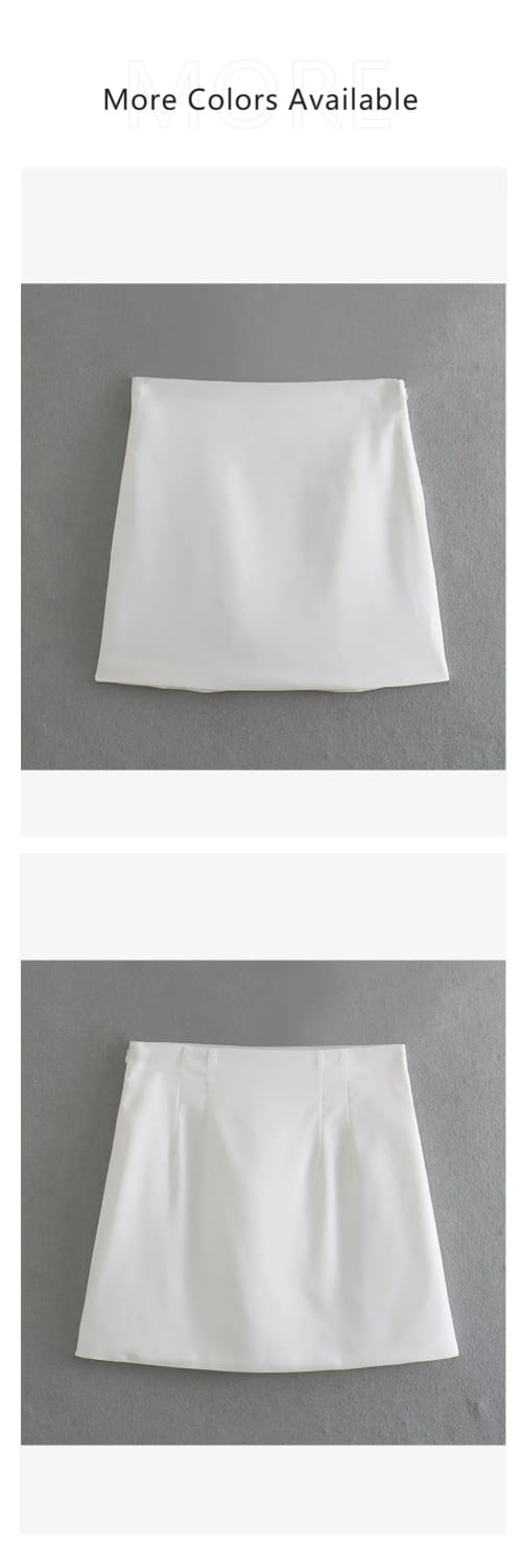 Women’s Casual Double breasted Slim Fit Suit Coat High Waist Mini Skirt