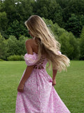 Off Shoulder Floral Dress Women's - Norellé