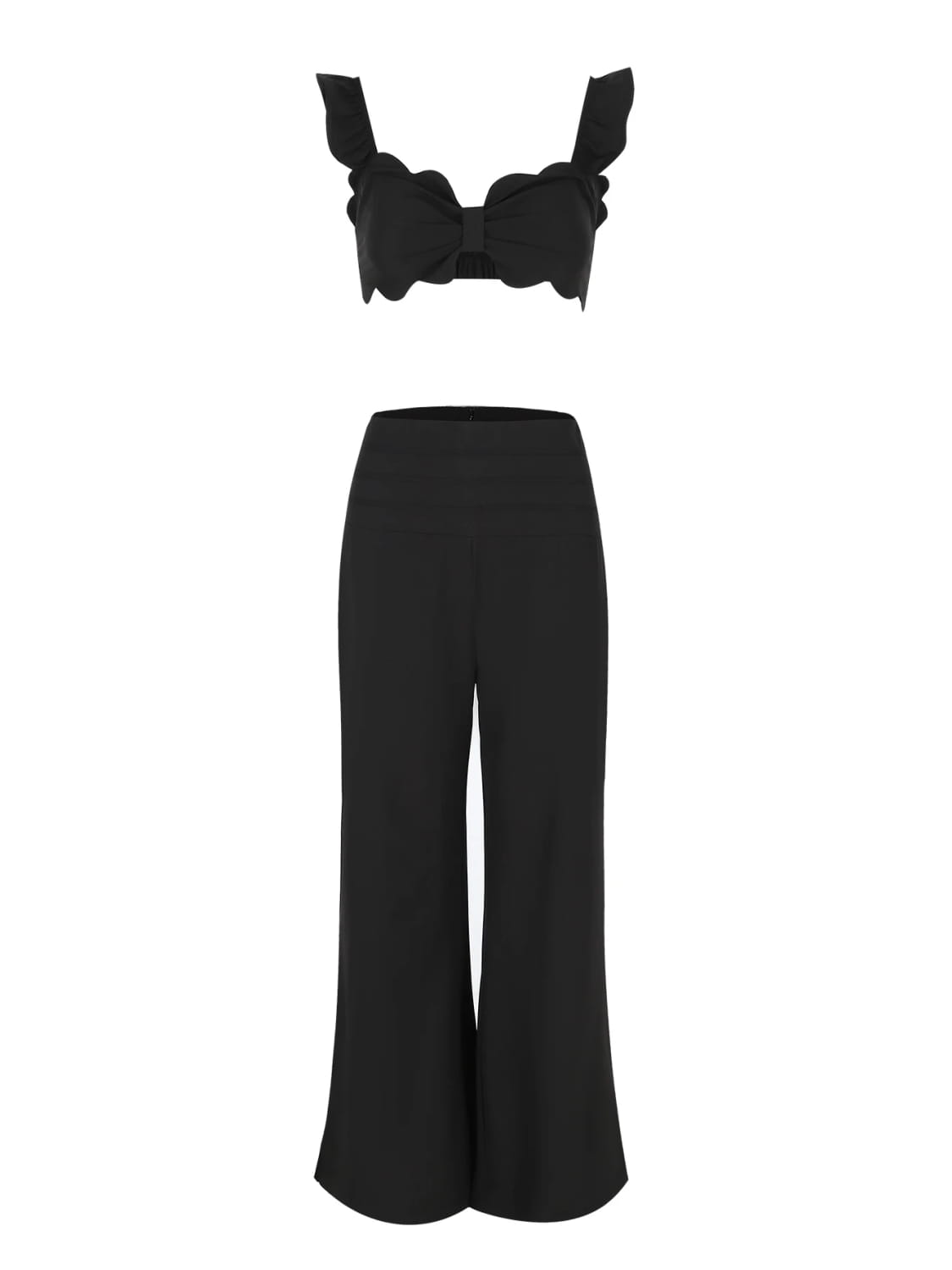 Pants Set For Women 2 Pieces With Short Top